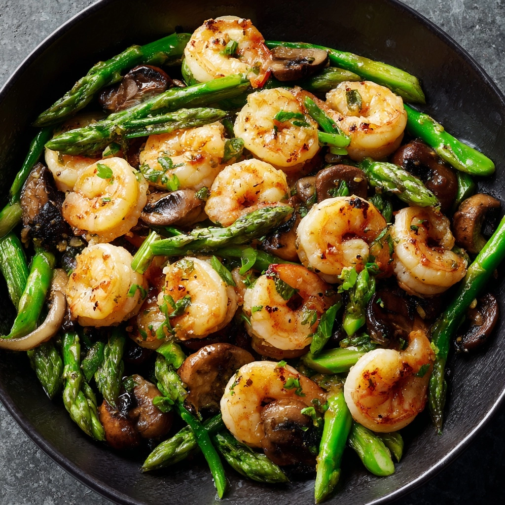 Shrimp and Asparagus Stir-Fry with Mushrooms: An Amazing Ultimate Recipe - Recipe Image