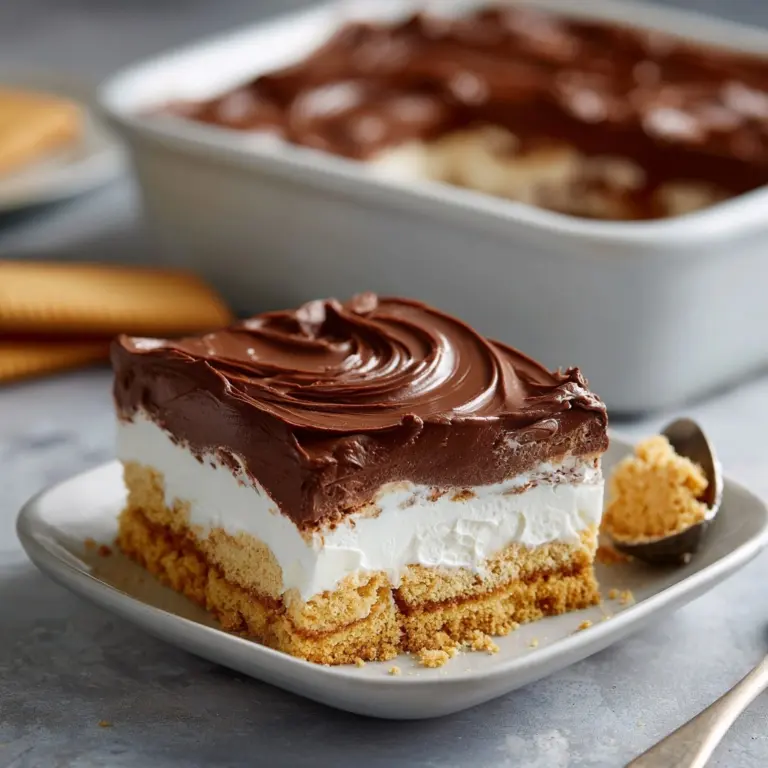 Eclair Cake with Chocolate Ganache Recipe