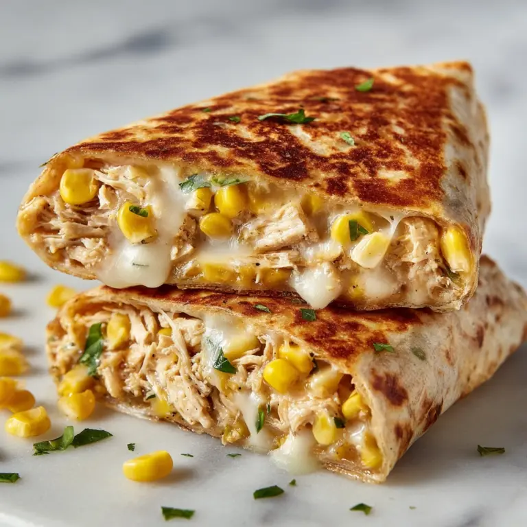 Cheesy Garlic Chicken Wraps Recipe