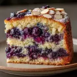Almond Praline Blueberry Cake Recipe