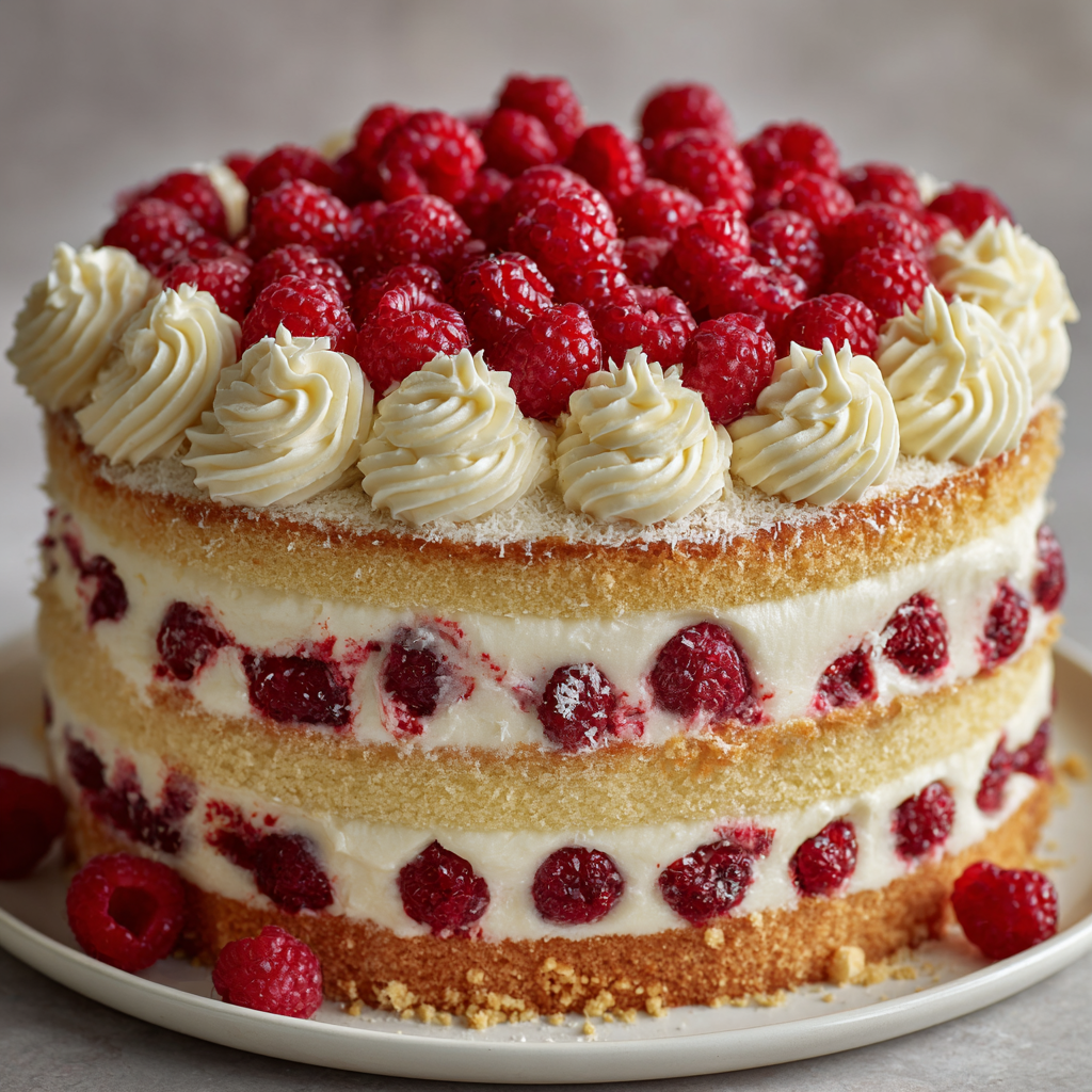White Chocolate Raspberry Cake Recipe - Recipe Image