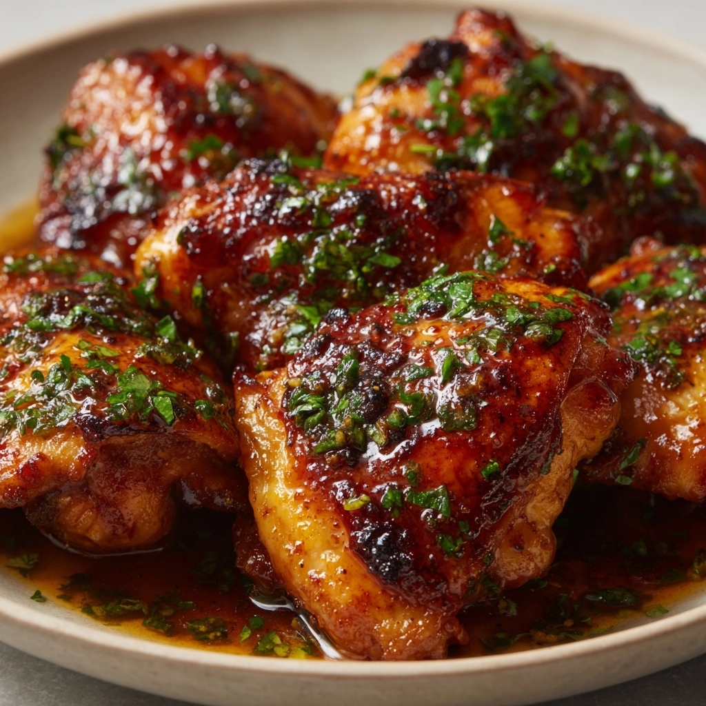 Garlic Miso Chicken Thighs In The Air Fryer Recipe - Recipe Image