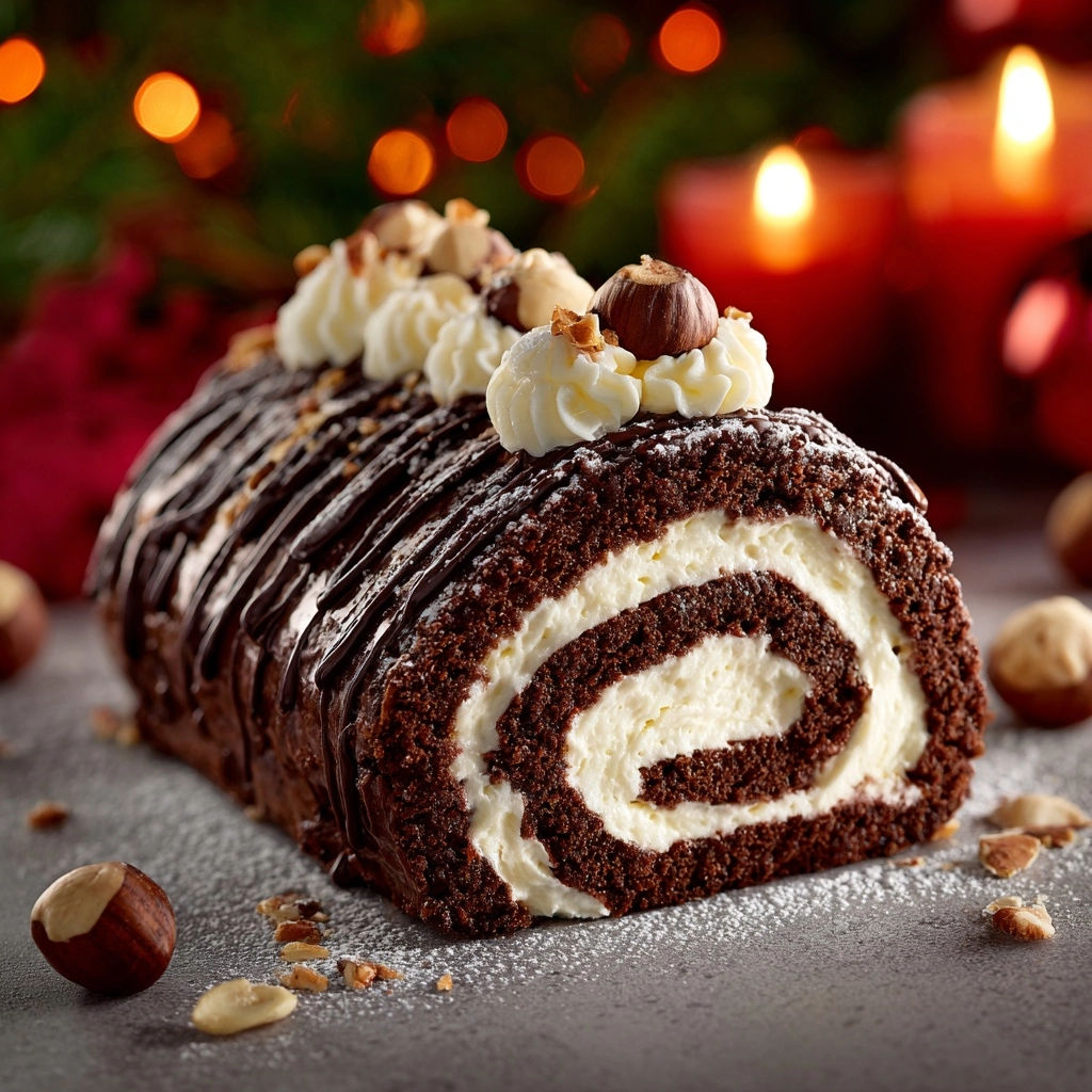 Yule Log Cake (Bûche de Noël) Recipe - Recipe Image