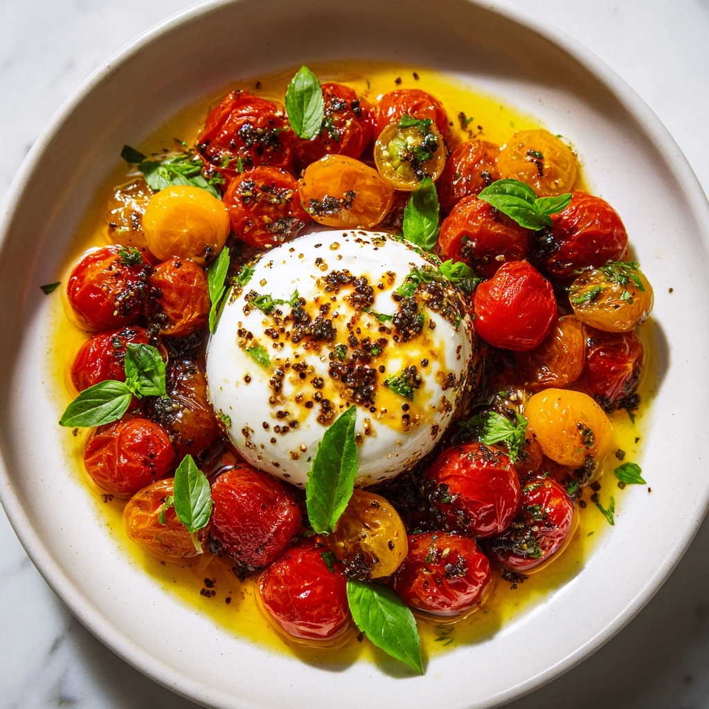 Burrata & Oven Roasted Tomato Salad Recipe - Recipe Image
