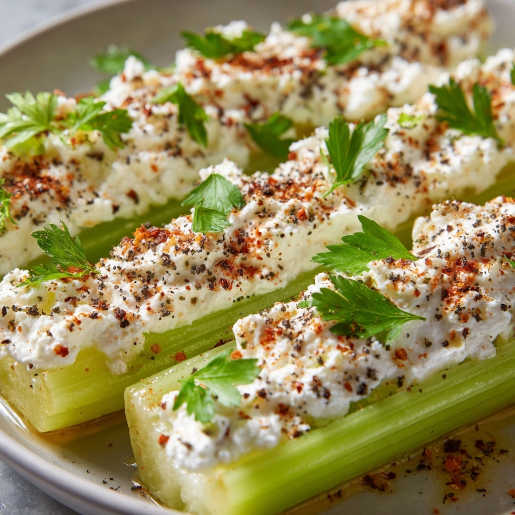 Italian Cream Cheese Stuffed Celery Recipe - Recipe Image
