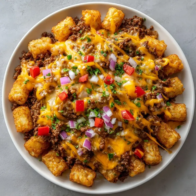 Cheesy Tater Tot Casserole with Ground Beef and Rotel Recipe