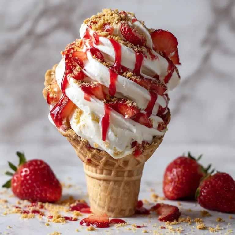 Strawberry Crunch Cheesecake Cones Recipe