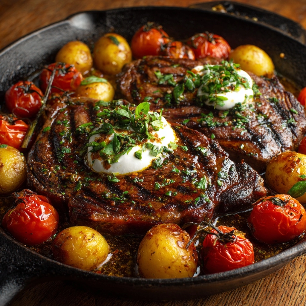 Grilled Steak and Potato Foil Packs Recipe - Recipe Image