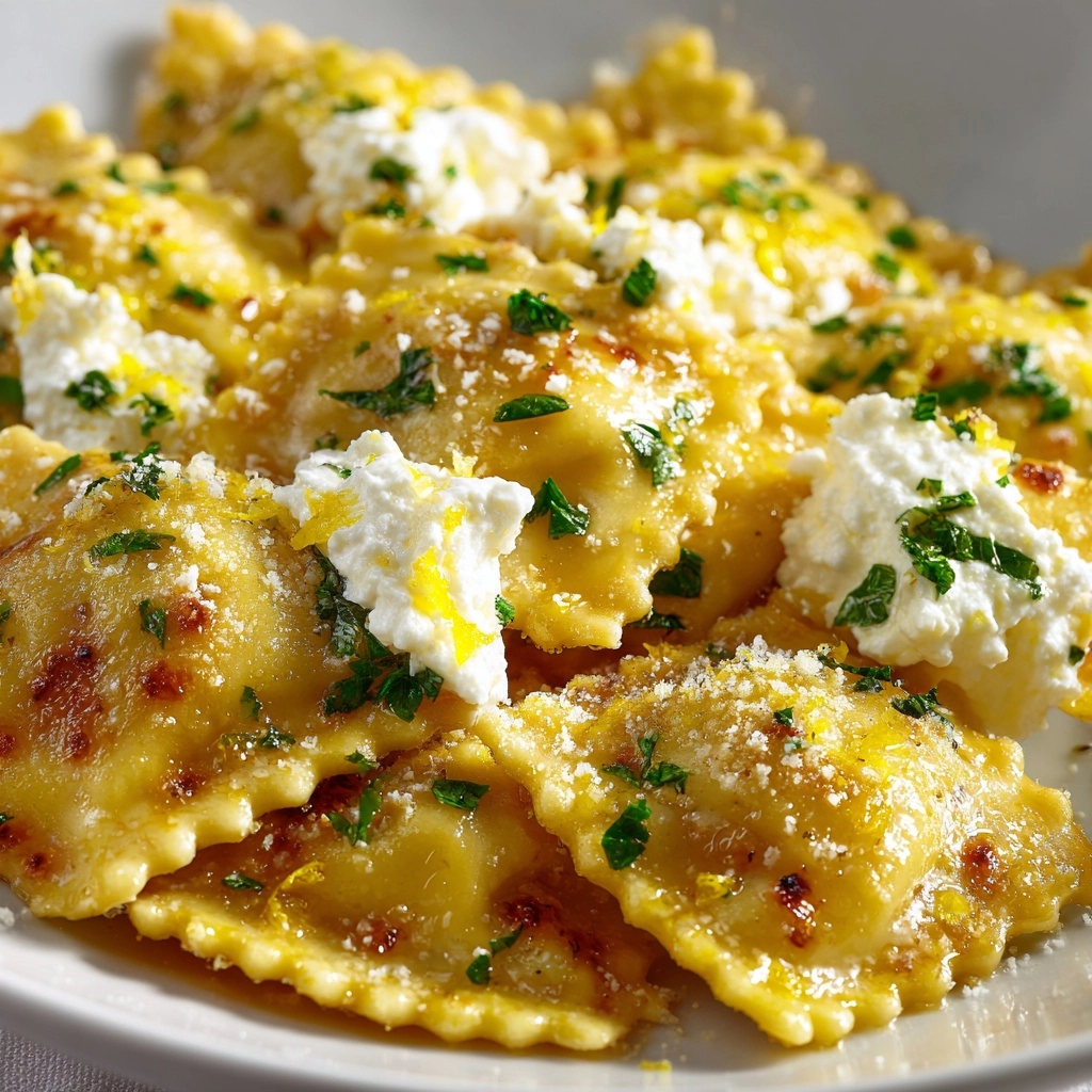 Brown Butter and Lemon Toasted Skillet Ravioli Recipe - Recipe Image