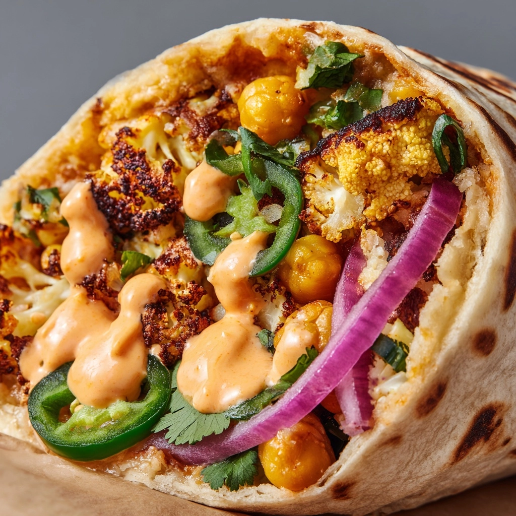 Chili Lime Chickpea Cauliflower Wrap Recipe - Recipe Image