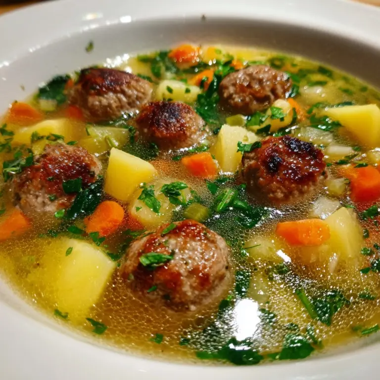 Easy Meatballs and Vegetables Soup Recipe