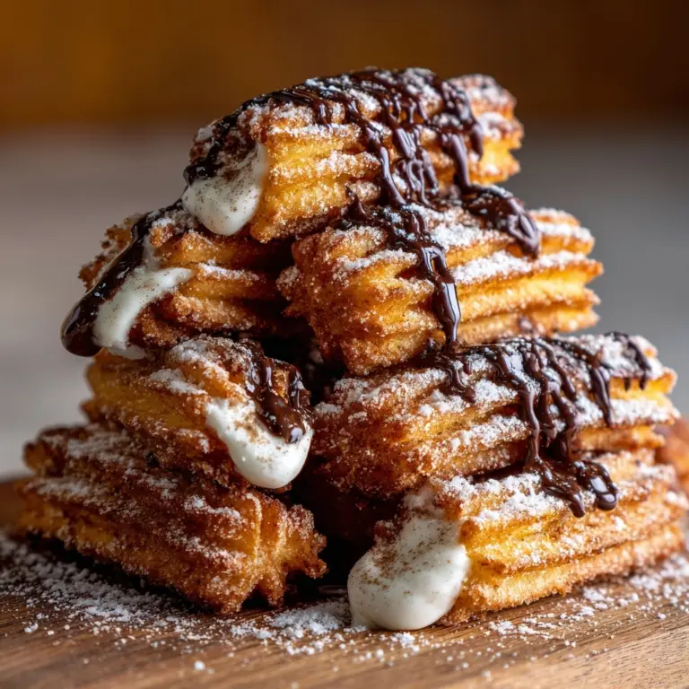 Cookie Dough Cheesecake-Stuffed Churros Recipe