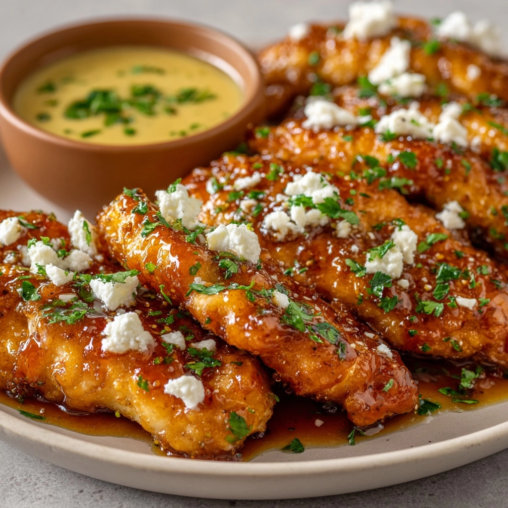 Crispy Hot Honey Feta Chicken Recipe - Recipe Image