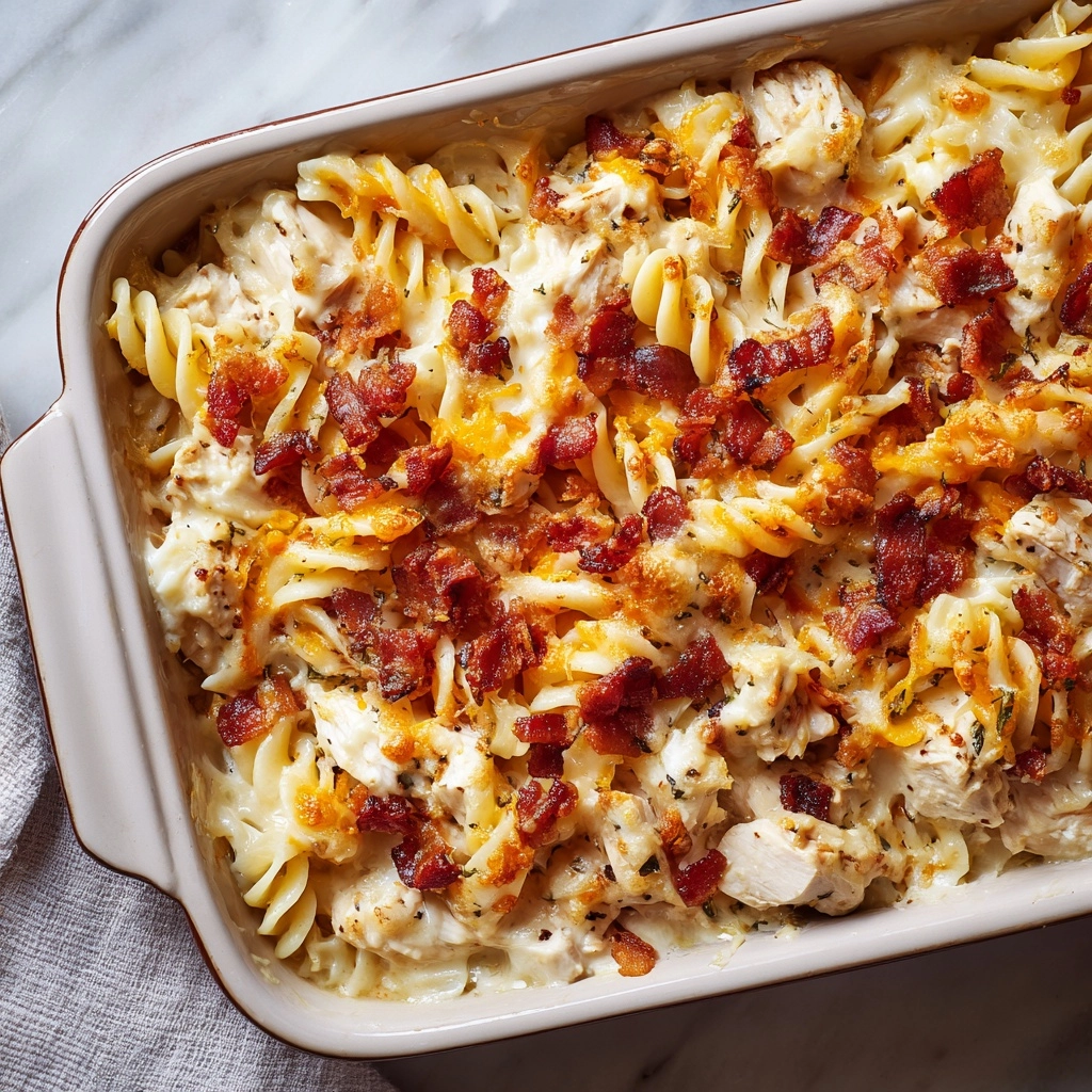 Crazy Good Casserole: Cheesy Chicken and Smoked Turkey Pasta Bake Recipe - Recipe Image