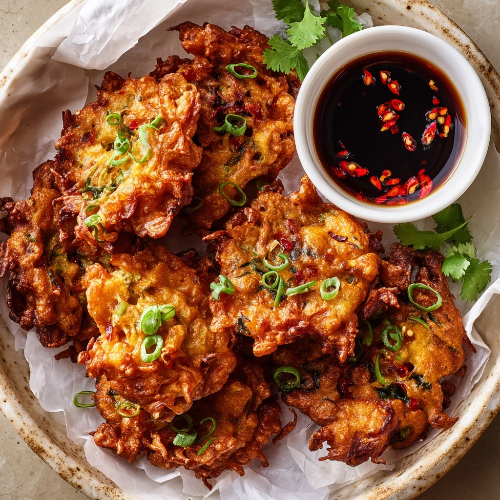 Onion and Feta Fritters with Sweet Chilli Soy Dipping Sauce Recipe - Recipe Image