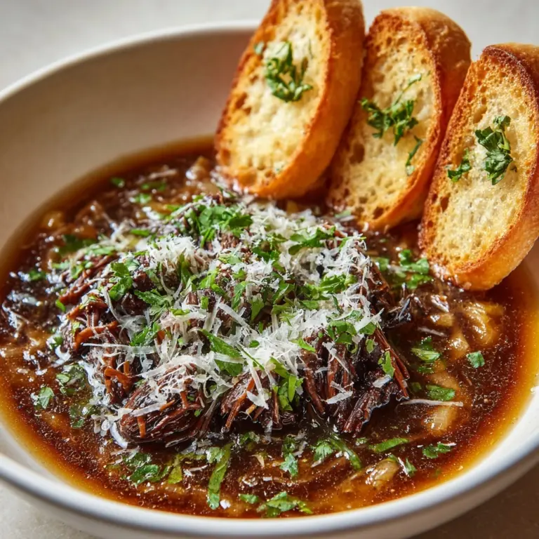 French Onion Beef Short Rib Soup Recipe