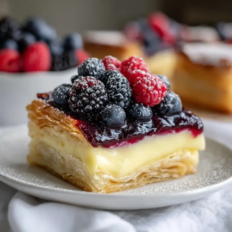 Berry Custard Puff Pastry Tart Recipe