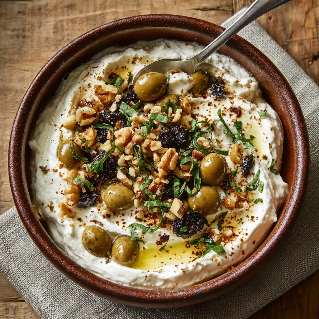 Ricotta with Crushed Olives, Almonds & Lemon Recipe - Recipe Image