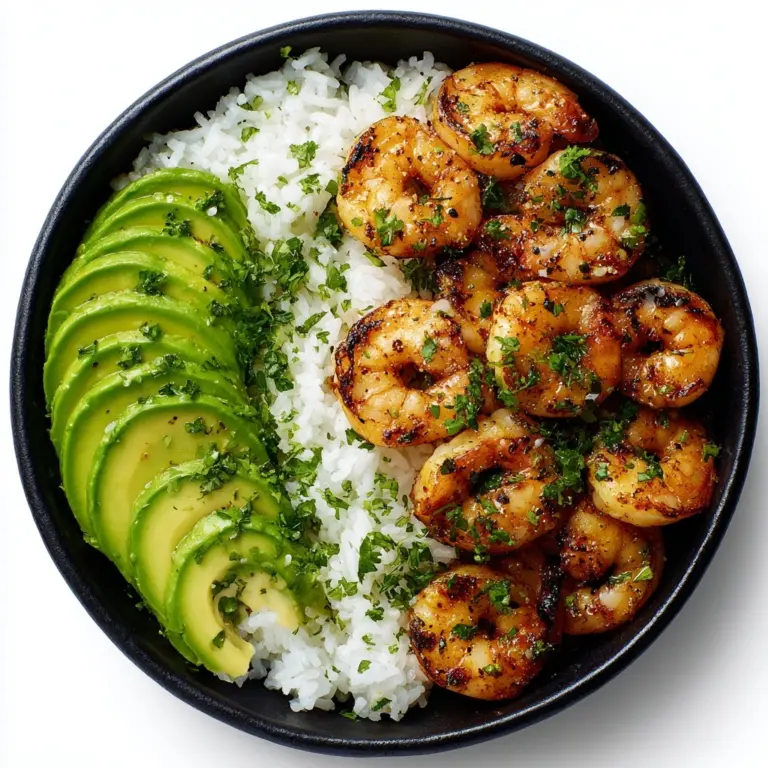 Spicy Shrimp and Avocado Rice Bowl Recipe