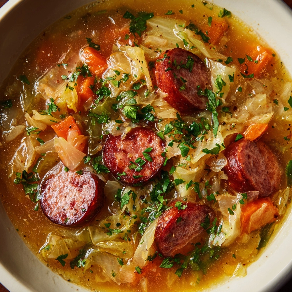 Kielbasa and Sauerkraut Soup Recipe - Recipe Image