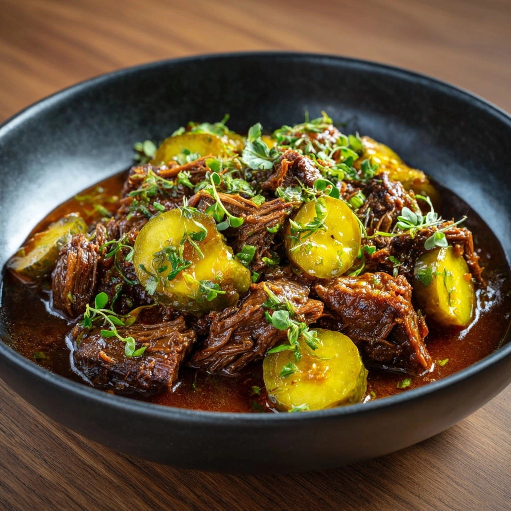 Tender Pickle-Infused Pot Roast Recipe - Recipe Image