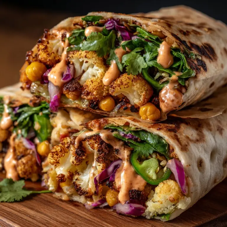 Chili Lime Chickpea Cauliflower Wrap Recipe