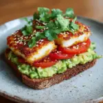 Halloumi, Honey, and Avocado Bagel Recipe