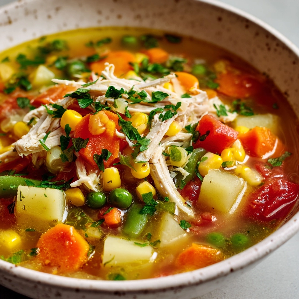 Healthy Chicken Vegetable Soup Recipe - Recipe Image