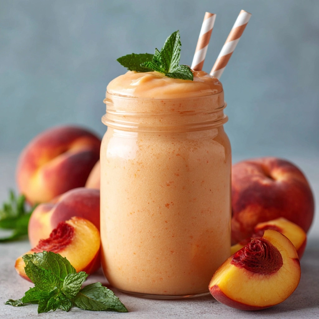 Peach Milkshake Recipe - Recipe Image