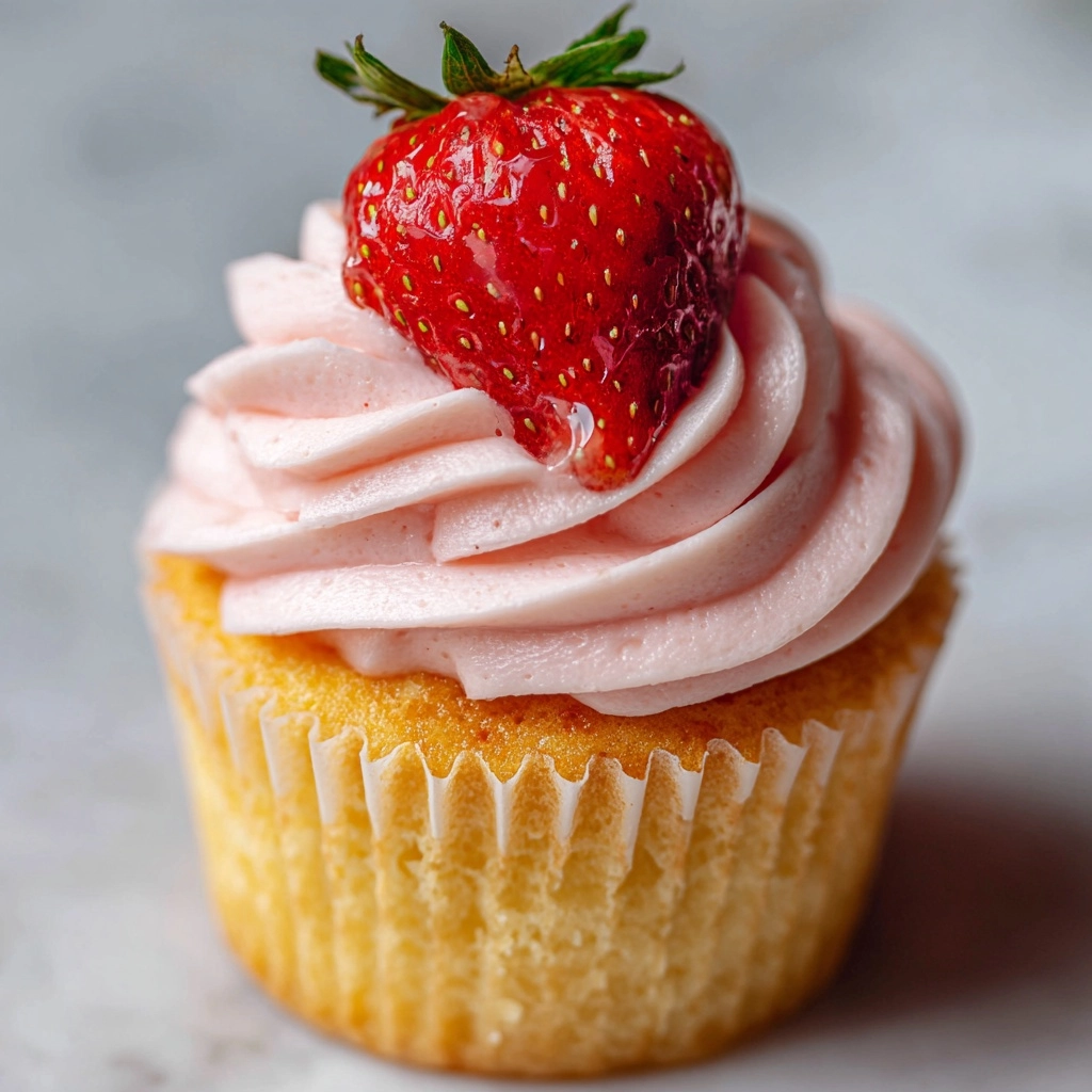 Strawberries & Cream Cupcakes Recipe - Recipe Image