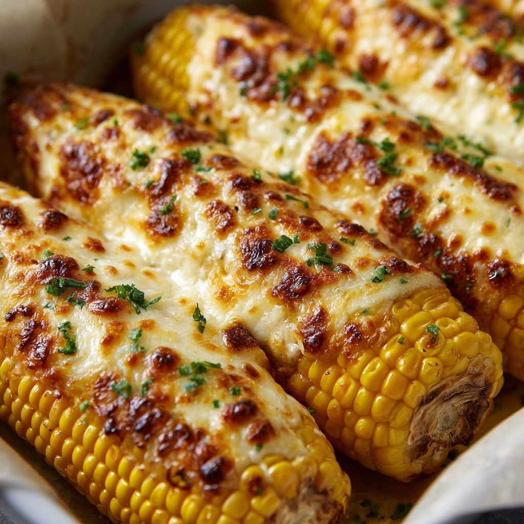 Best Cheesy Garlic Butter Corn on the Cob Recipe - Recipe Image