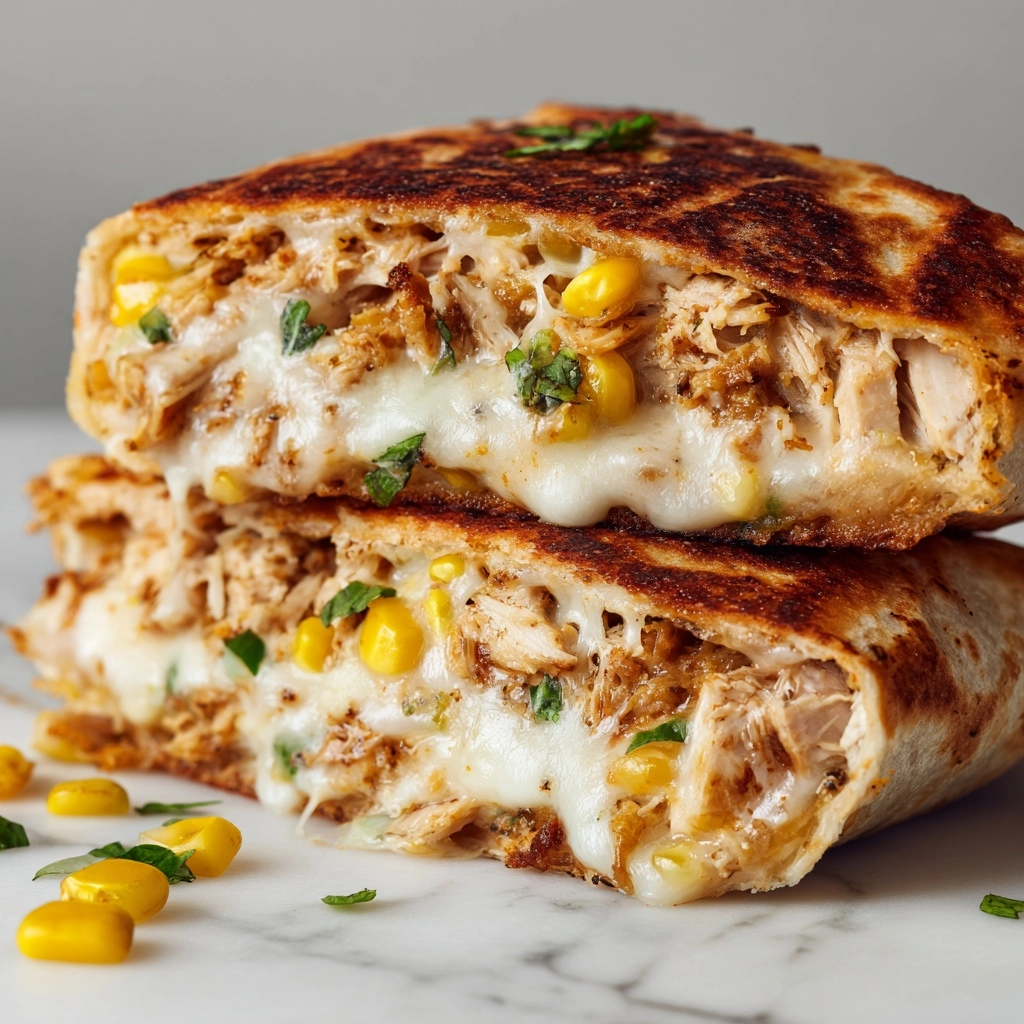 Cheesy Garlic Chicken Wraps Recipe - Recipe Image