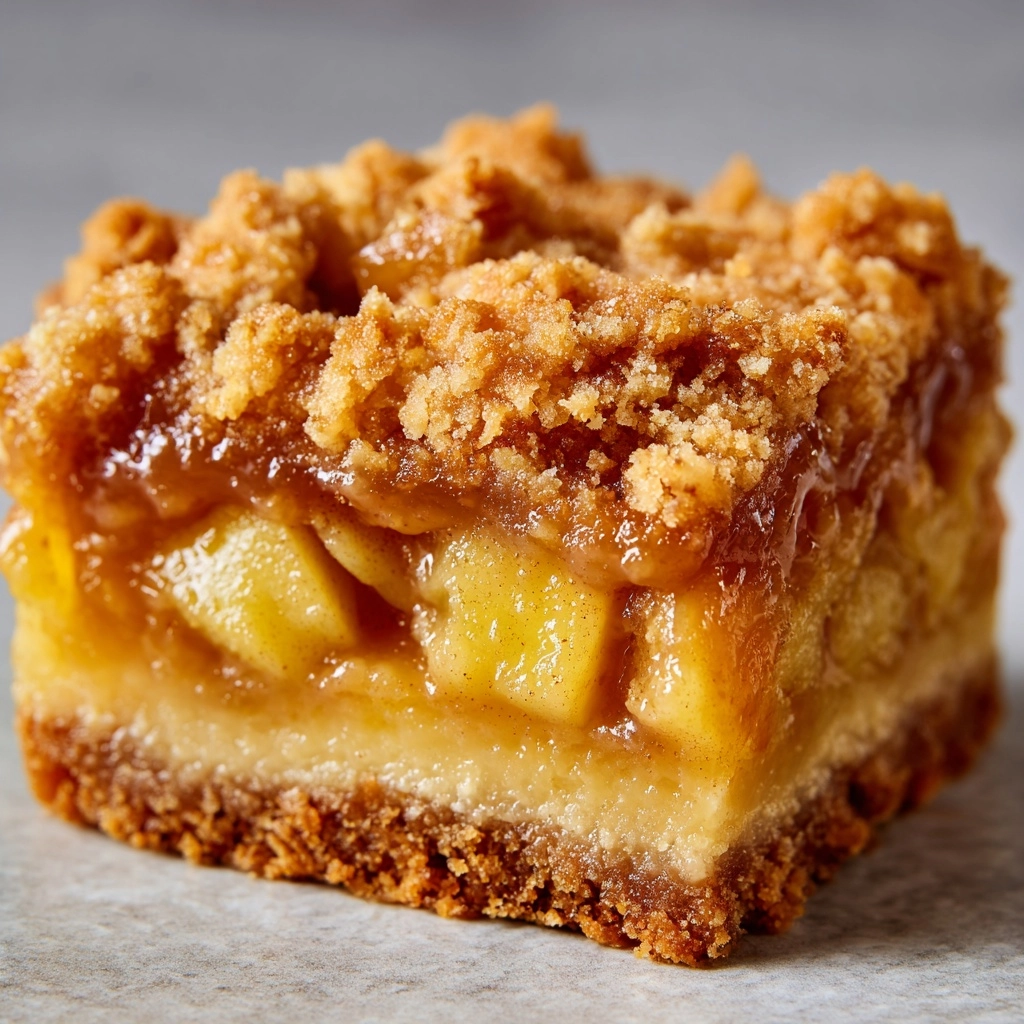 Salted Caramel Apple Crisp Bars Recipe - Recipe Image