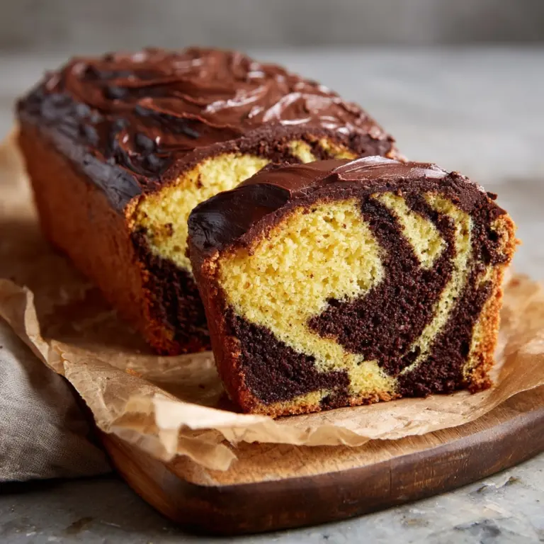 Espresso Marbled Loaf Cake Recipe