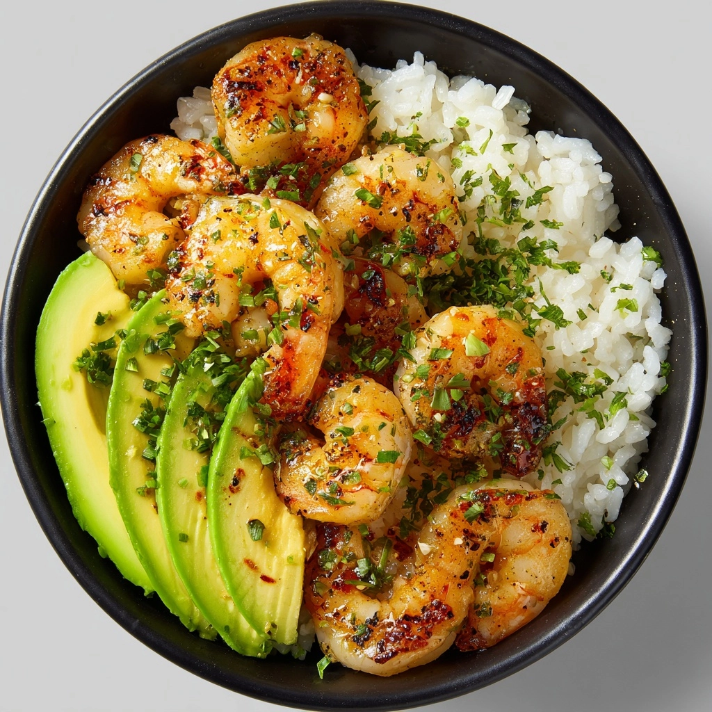 Spicy Shrimp and Avocado Rice Bowl Recipe - Recipe Image