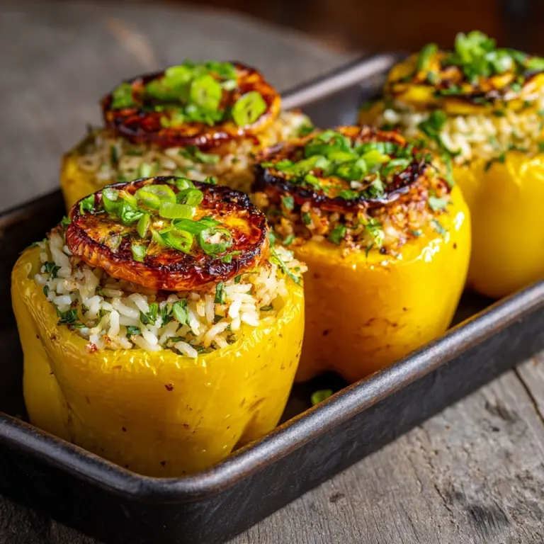 Teriyaki Pineapple Chicken & Rice Stuffed Peppers Recipe