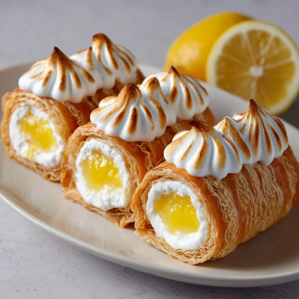 Zesty Lemon Meringue Pie Cannolis Recipe - Recipe Image