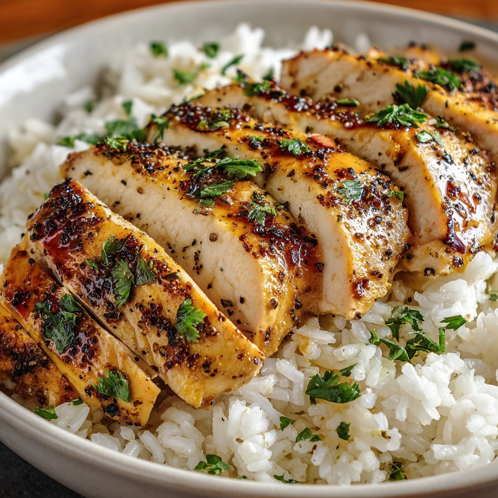 Garlic Parmesan Rice with Chicken Recipe - Recipe Image