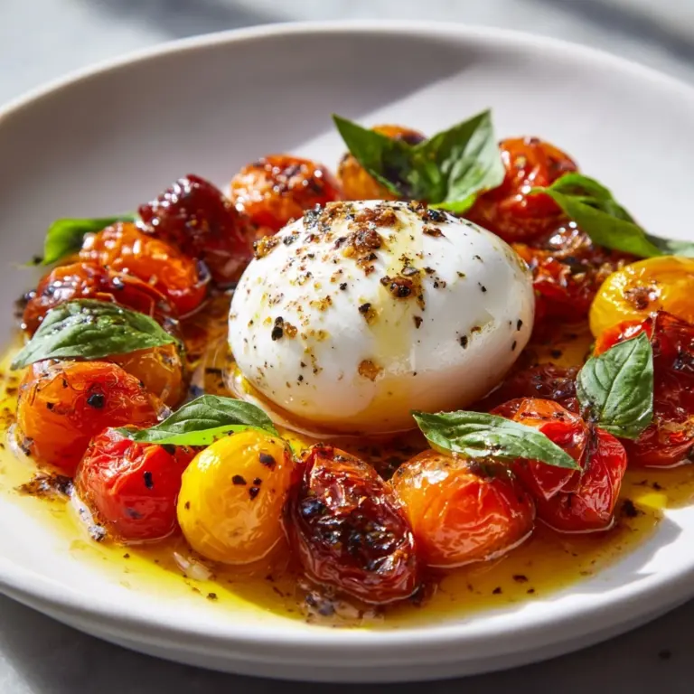 Burrata & Oven Roasted Tomato Salad Recipe