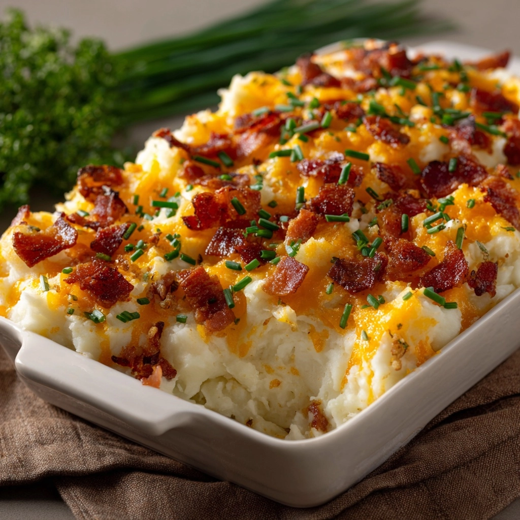 Loaded Mashed Potatoes Casserole: The Ultimate Comfort Food Recipe - Recipe Image