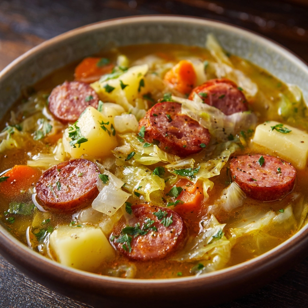 Kielbasa and Cabbage Soup Recipe - Recipe Image