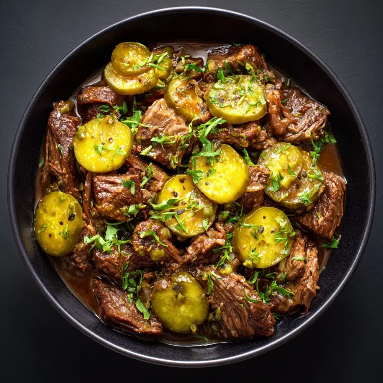 Tender Pickle-Infused Pot Roast Recipe