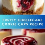 Cheesecake Cookie Cups with Fruity Swirls Recipe