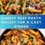 Cheesy Ground Beef Pasta Skillet Recipe