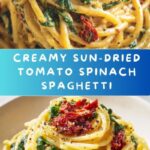 Spaghetti & Spinach with Sun-Dried Tomato Cream Sauce Recipe