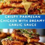 Crispy Parmesan Chicken with Dreamy Garlic Sauce Recipe