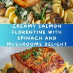 Creamy Salmon Florentine with Spinach and Mushrooms Recipe