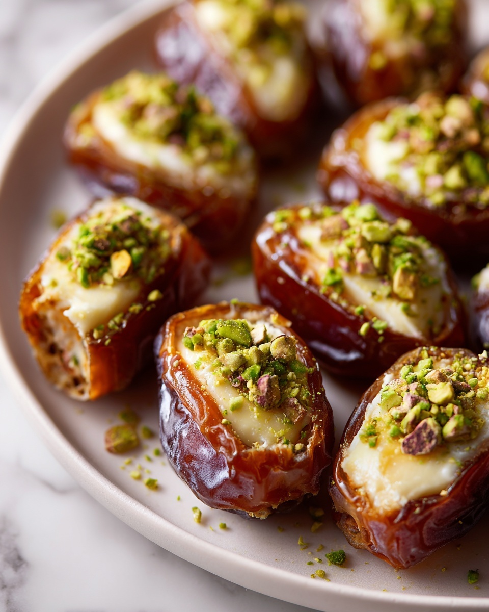Honey Pistachio Ricotta Stuffed Dates Recipe - Recipe Image