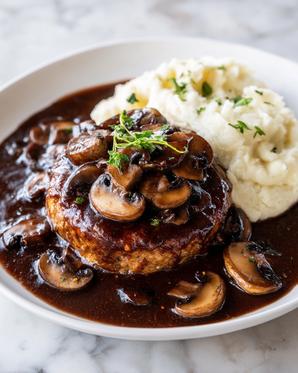 Salisbury Steak with Mushroom Gravy Recipe - Recipe Image