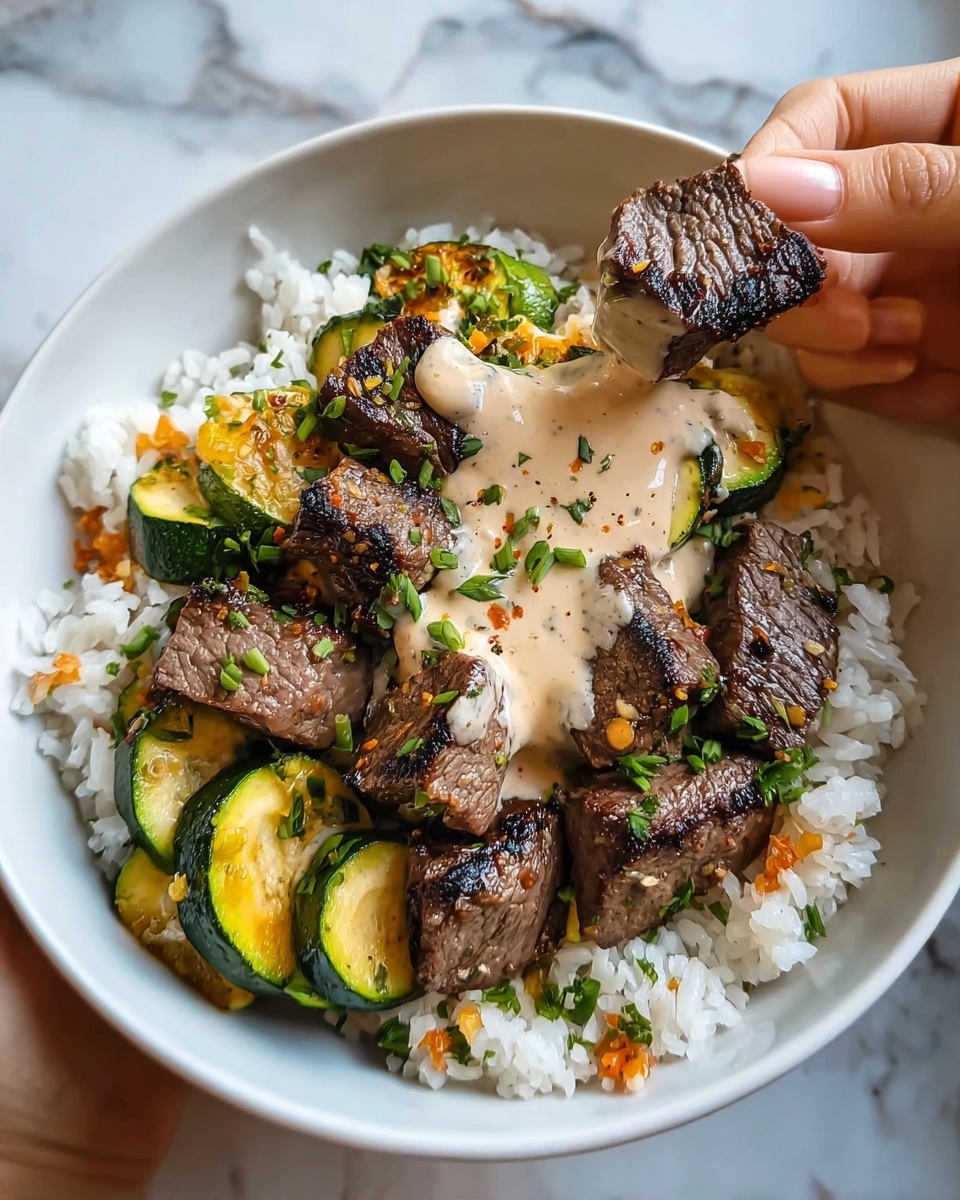 Hibachi Bowls with Steak and Vegetables Recipe - Recipe Image